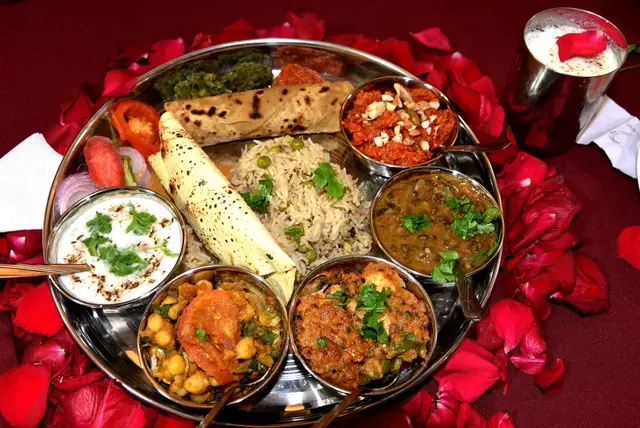 North Indian thali