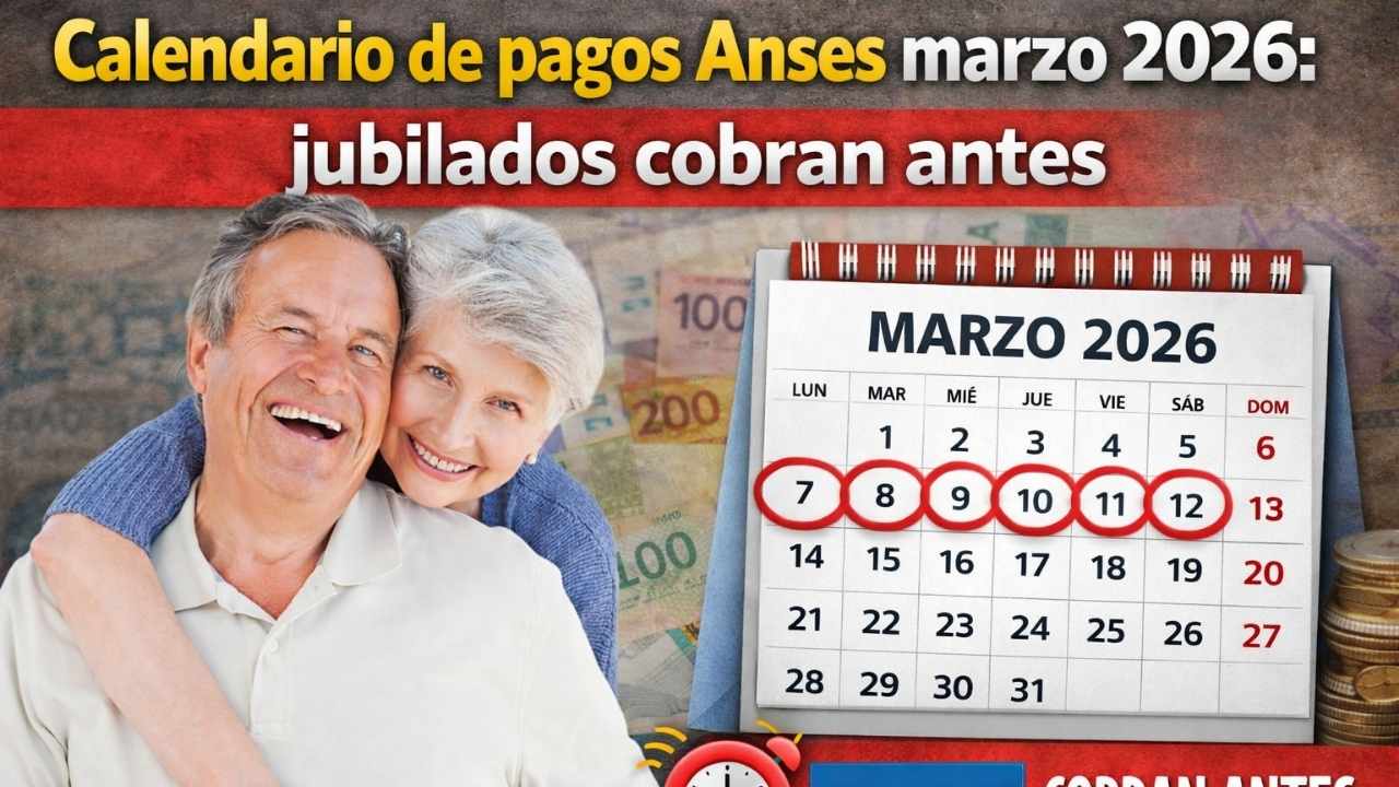 Calendario de pagos Anses marzo 2026: jubilados cobran antes